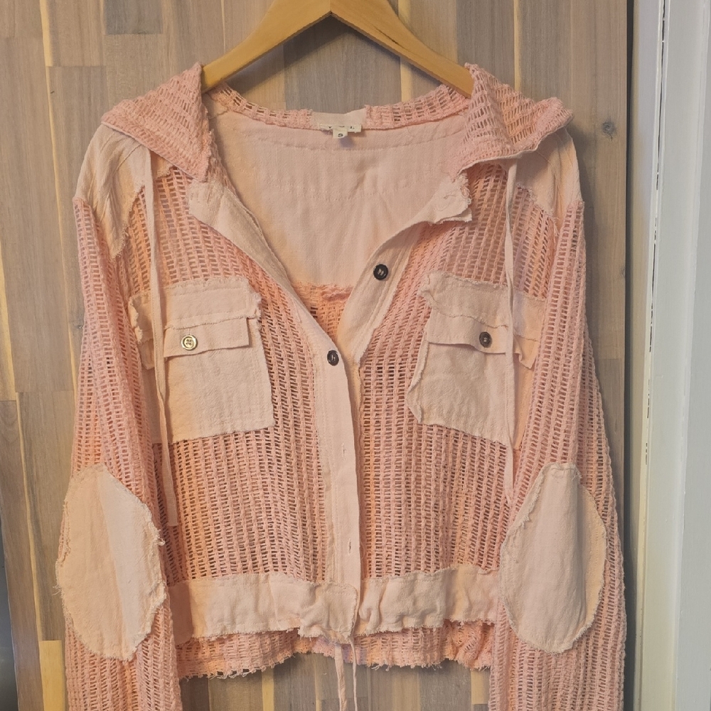 POL Light Pink Mesh Jacket